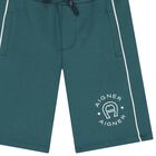 Boys Green Logo Shorts, 1, hi-res