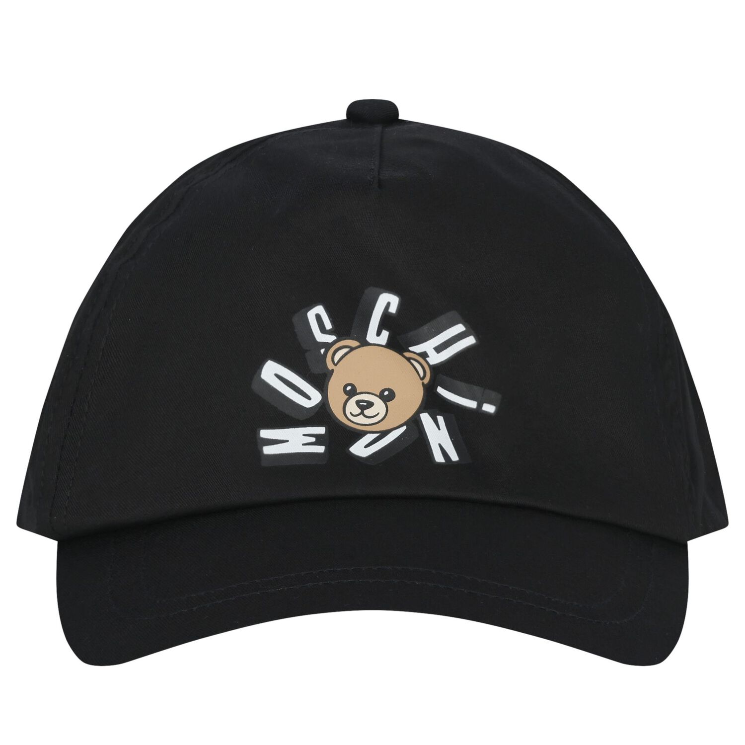 Black Teddy Bear Logo Cap, 2, hi-res