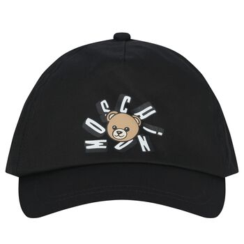 Black Teddy Bear Logo Cap