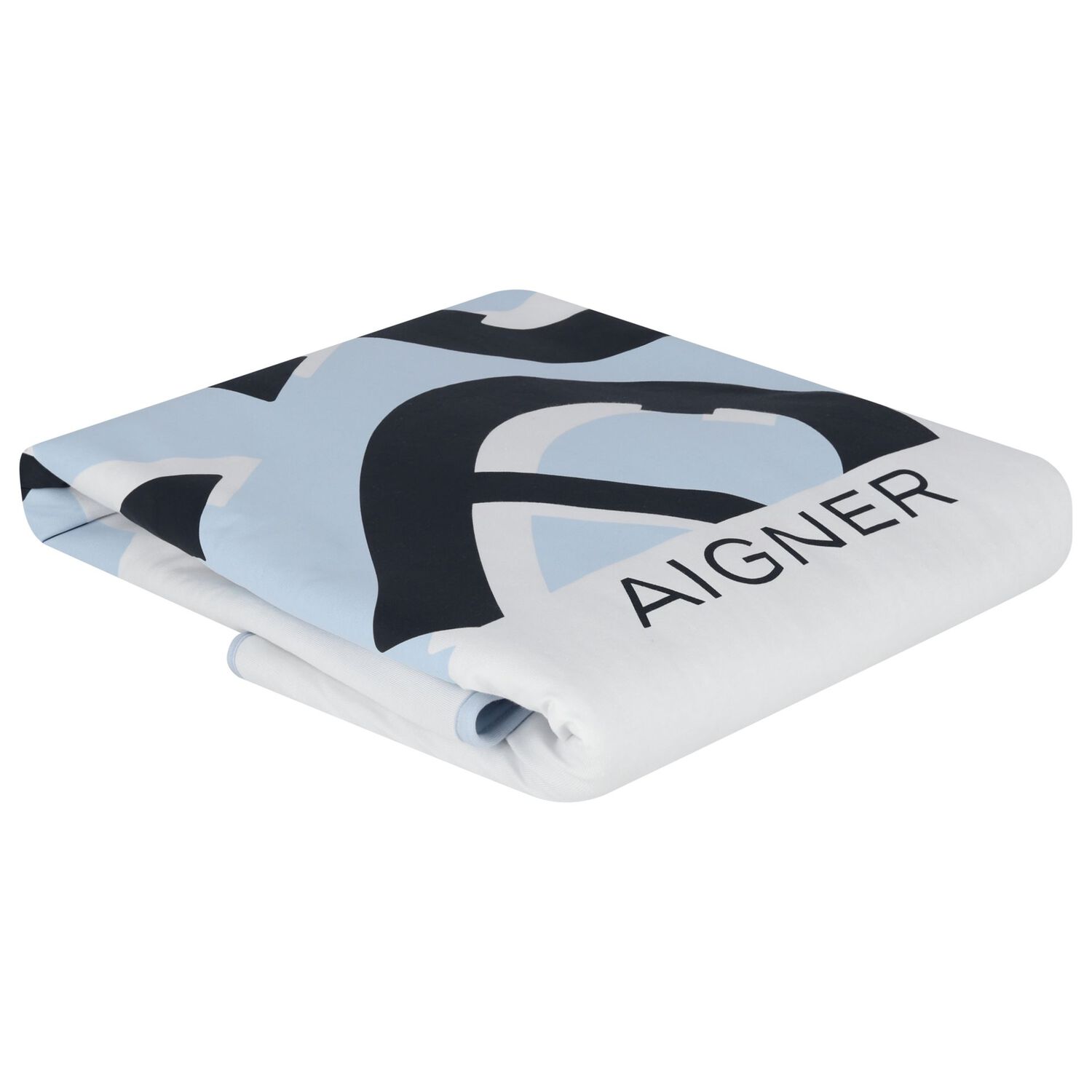 Baby Boys White & Blue Logo Blanket, 1, hi-res image number null