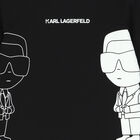 Boys Black Logo Long Sleeve Top, 1, hi-res