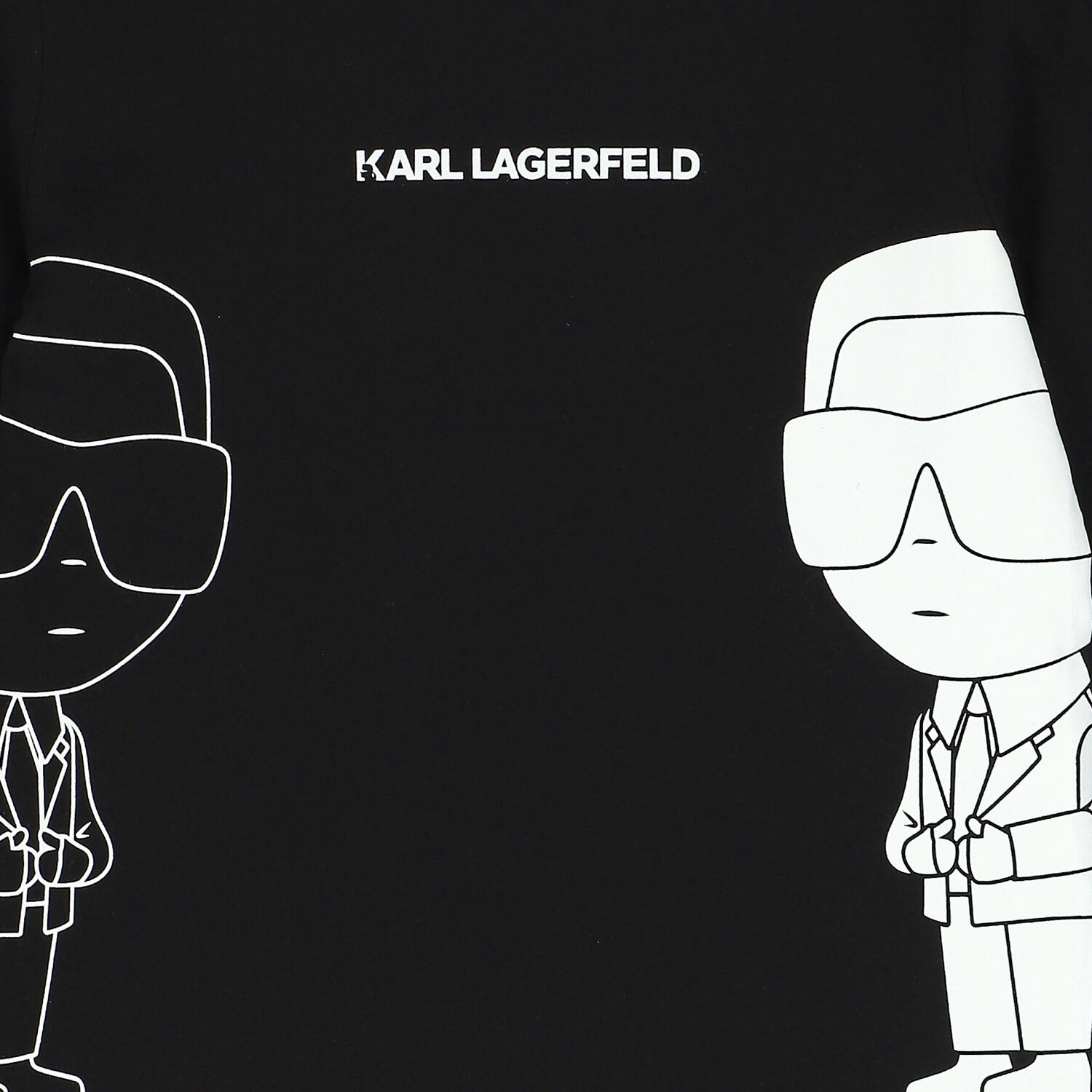 Boys Black Logo Long Sleeve Top, 1, hi-res