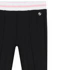 Girls Black Leggings, 1, hi-res