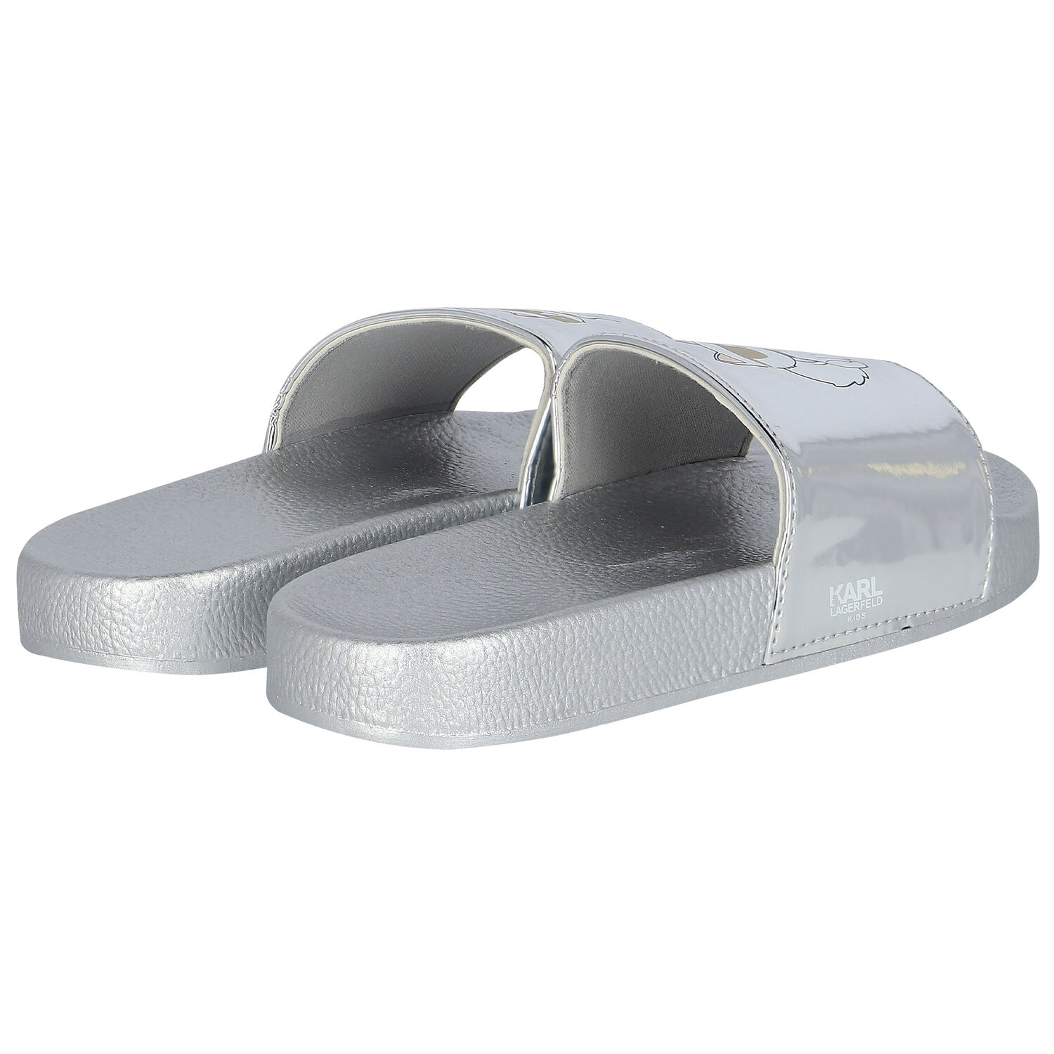 Girls Silver Choupette Sliders, 1, hi-res image number null