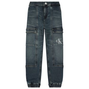 Boys Blue Logo Jeans