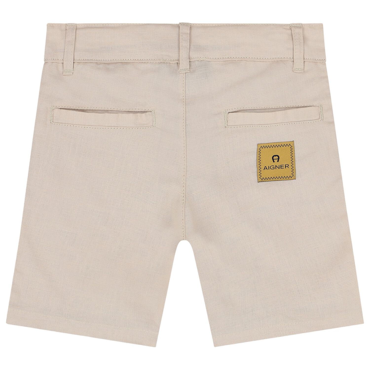 Younger Boys Beige Logo Shorts, 1, hi-res