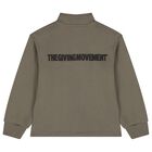 Beige Logo Zip Up Top, 1, hi-res