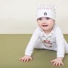 Baby Girls White Teddy Bear Logo Babygrow, 1, hi-res