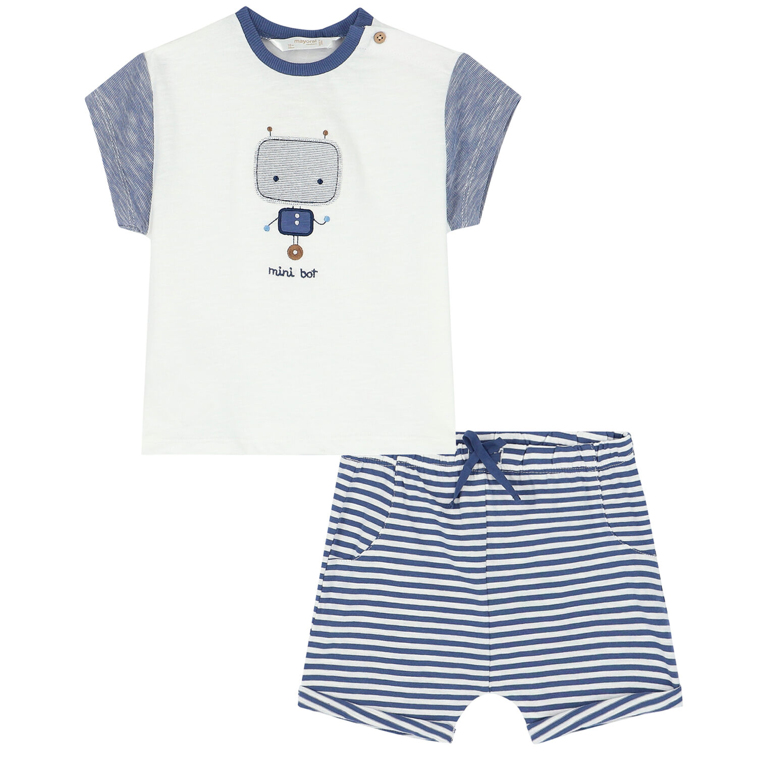 Baby Boys White & Blue (4 Piece), 1, hi-res