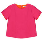 Girls Pink Stripe Organza Skirt Set, 1, hi-res