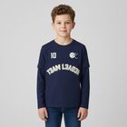 Boys Navy Blue Long Sleeve Top, 1, hi-res