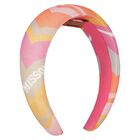 Girls Pink & Orange Zig Zag Headband, 1, hi-res