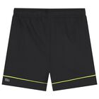 Boys Black Logo Shorts, 2, hi-res