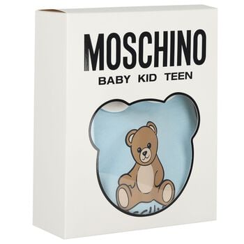 Blue Teddy Bear Logo Babygrow