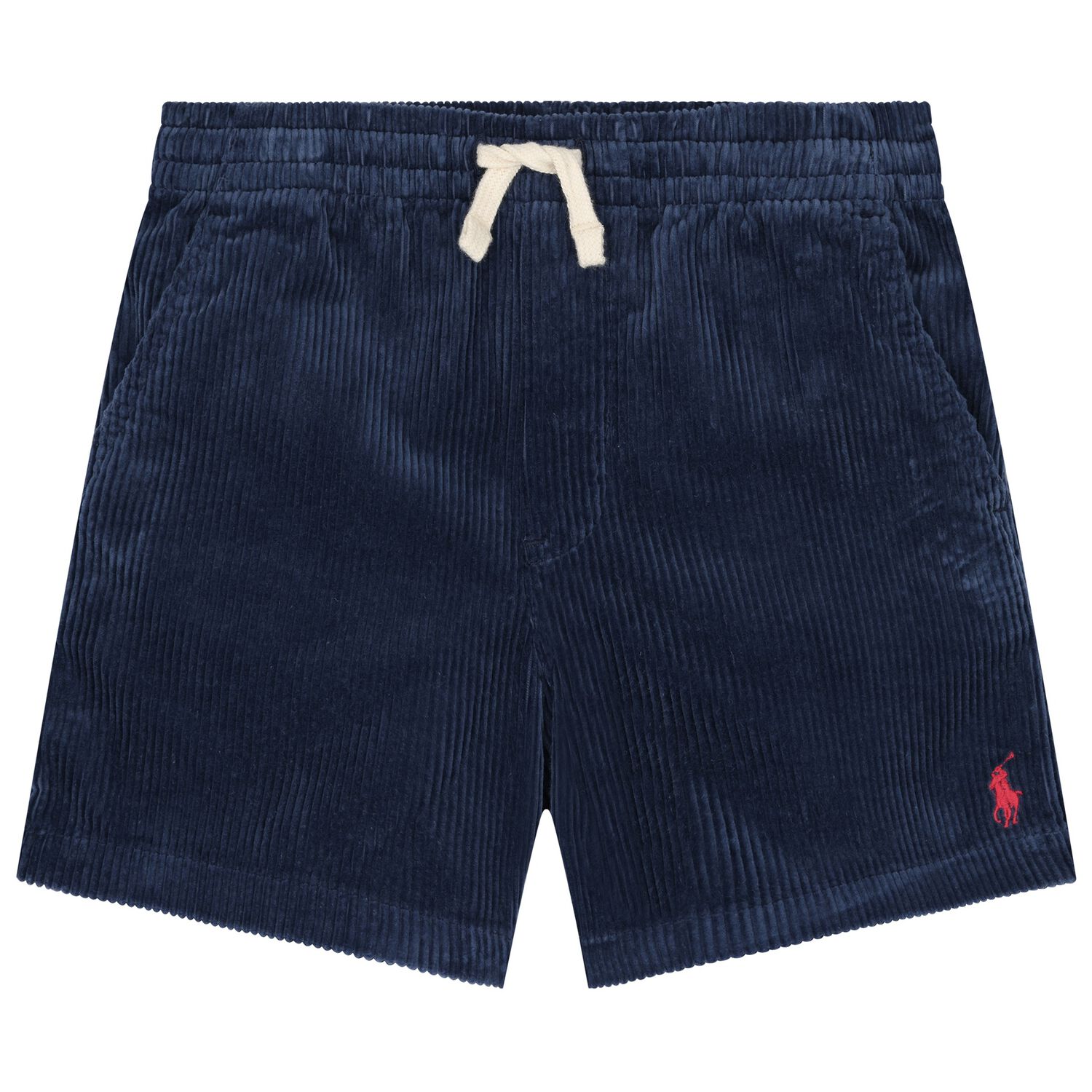 Boys Navy Blue Logo Corduroy Shorts, 1, hi-res image number null