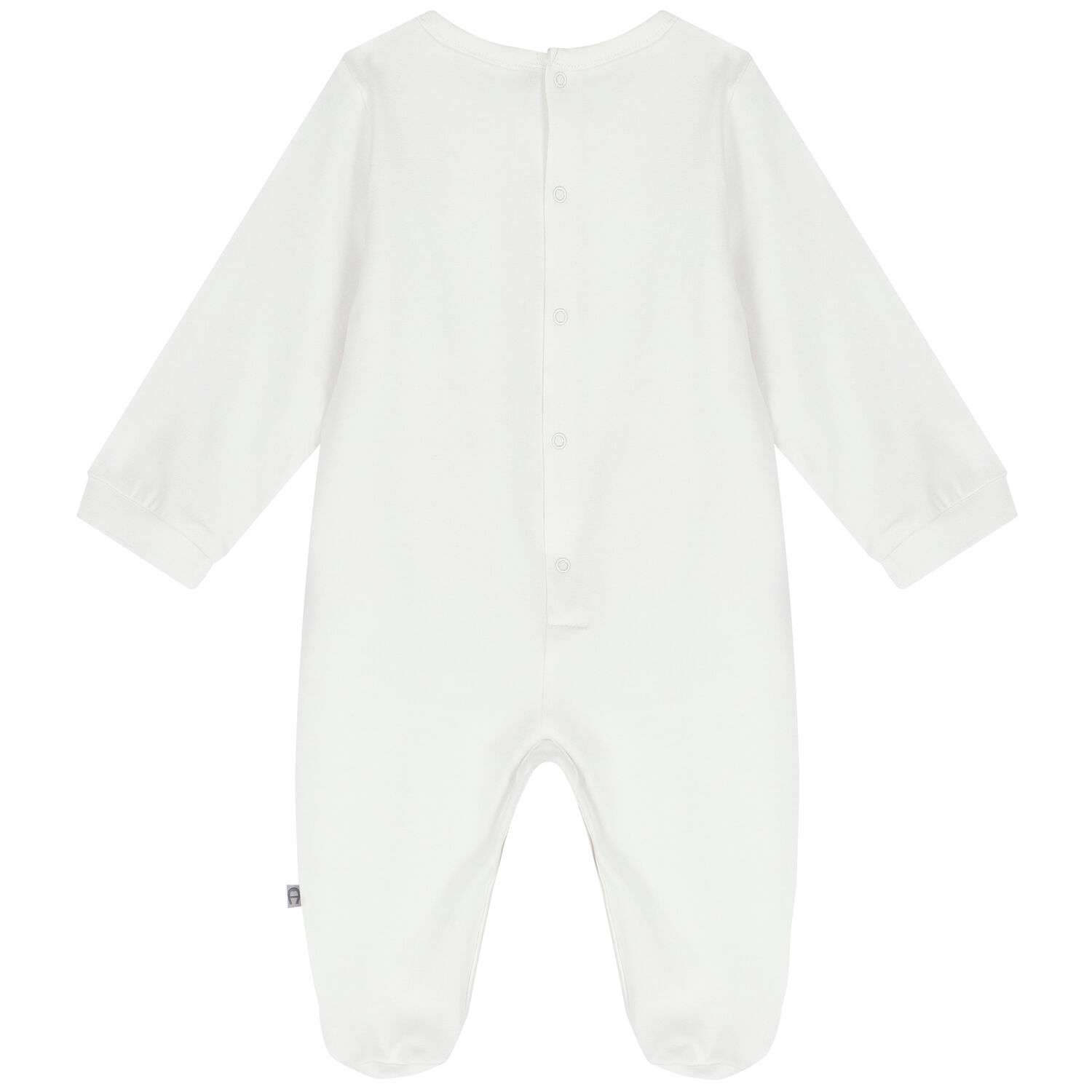 Baby Girls White Pima Cotton Logo Bag Babygrow, 1, hi-res