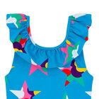 Girls Blue Stars Swimsuit, 1, hi-res