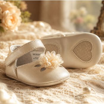 Baby Girls Ivory Flower Pre Walker Shoes
