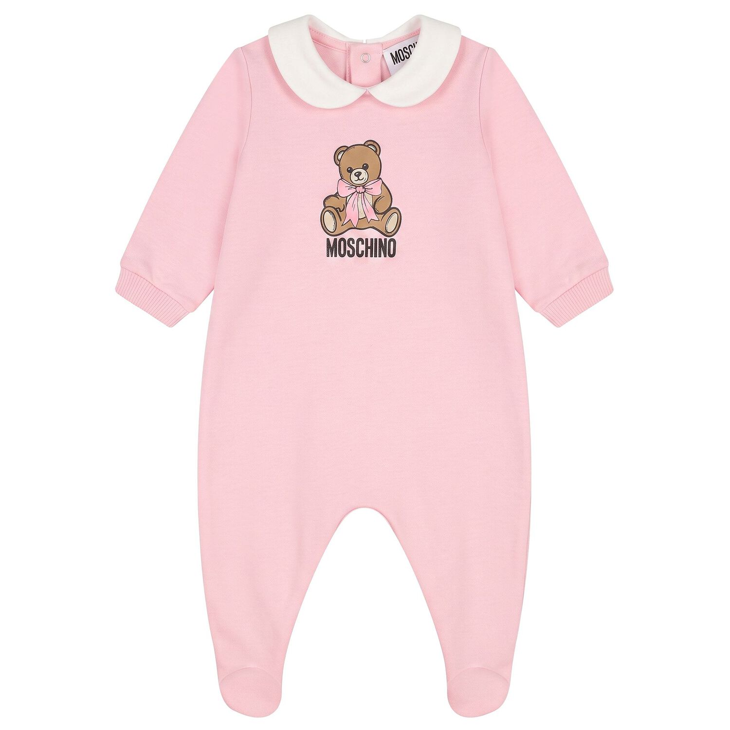 Baby Girls Pink & White Teddy Bear Logo Babygrow Gift Set, 4, hi-res