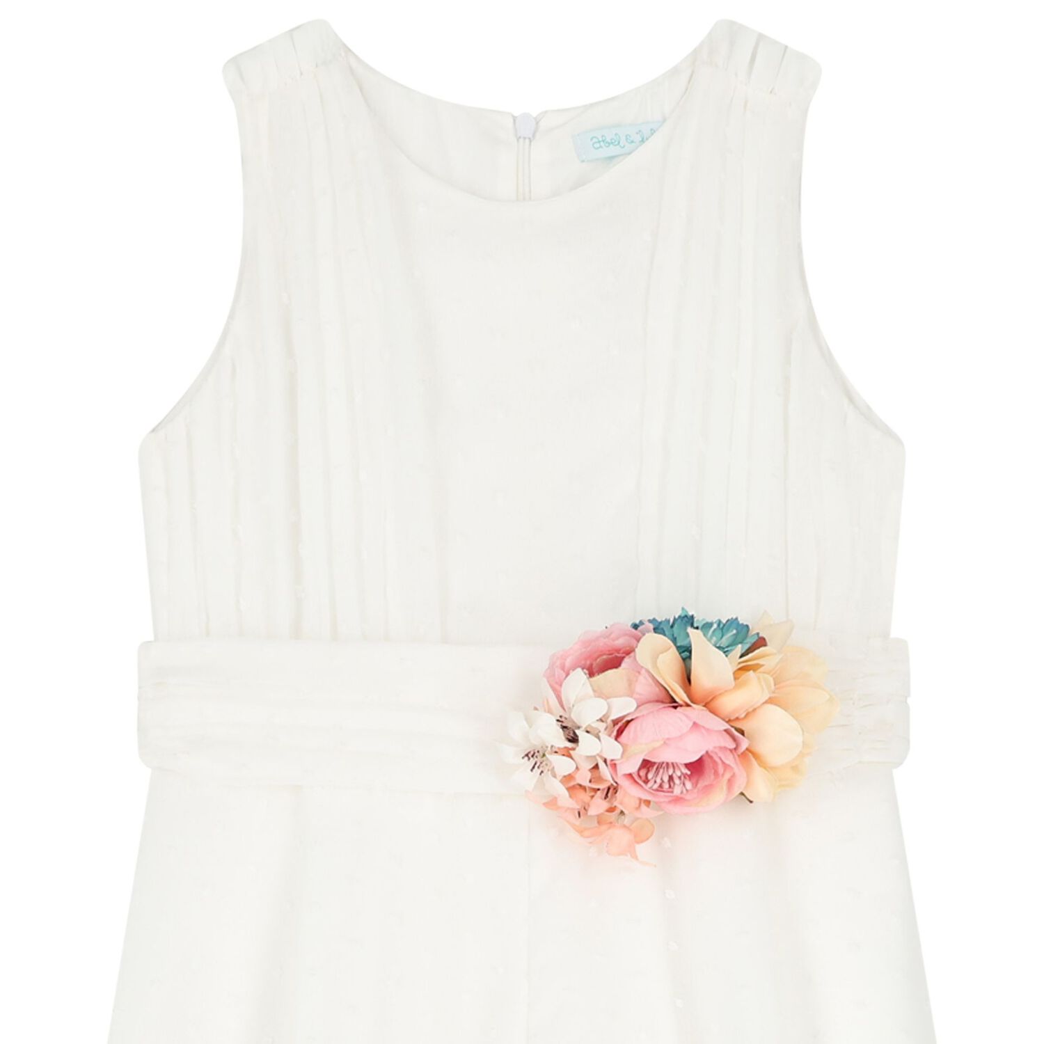 Girls White Flower Jumpsuit, 1, hi-res image number null