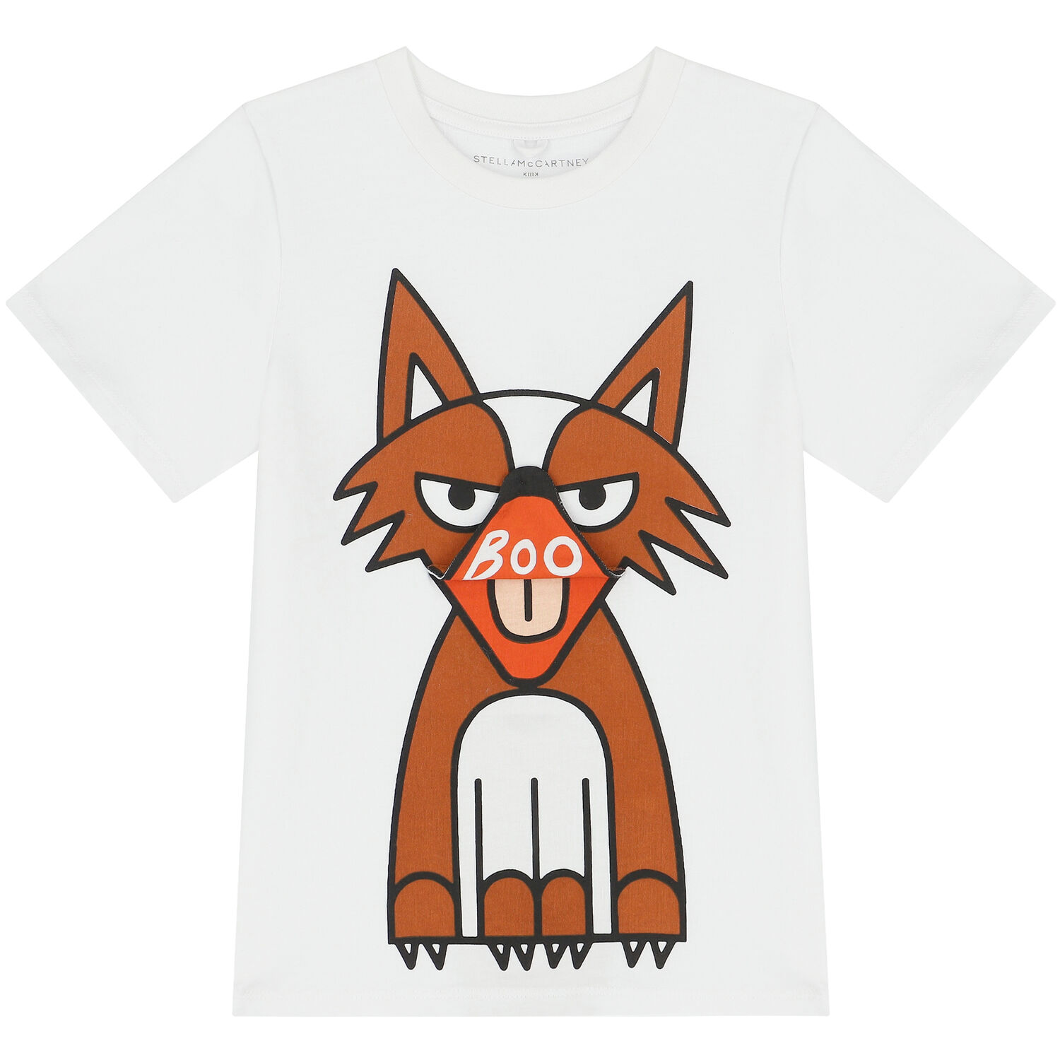Boys White Fox T-Shirt, 1, hi-res