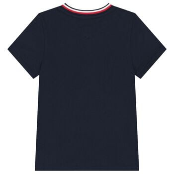 Boys Navy Blue Logo T-Shirt