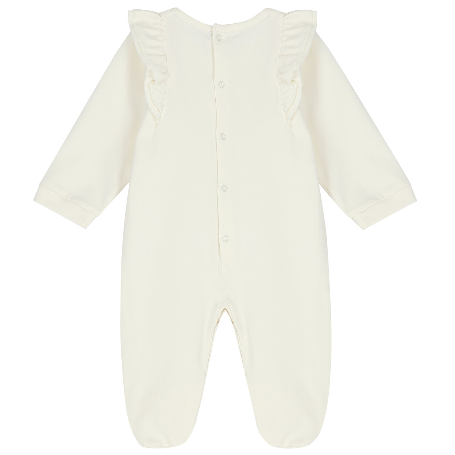 Baby Girls Ivory Logo Babygrow, 2, hi-res
