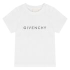 Younger Boys White Logo T-Shirt, 2, hi-res