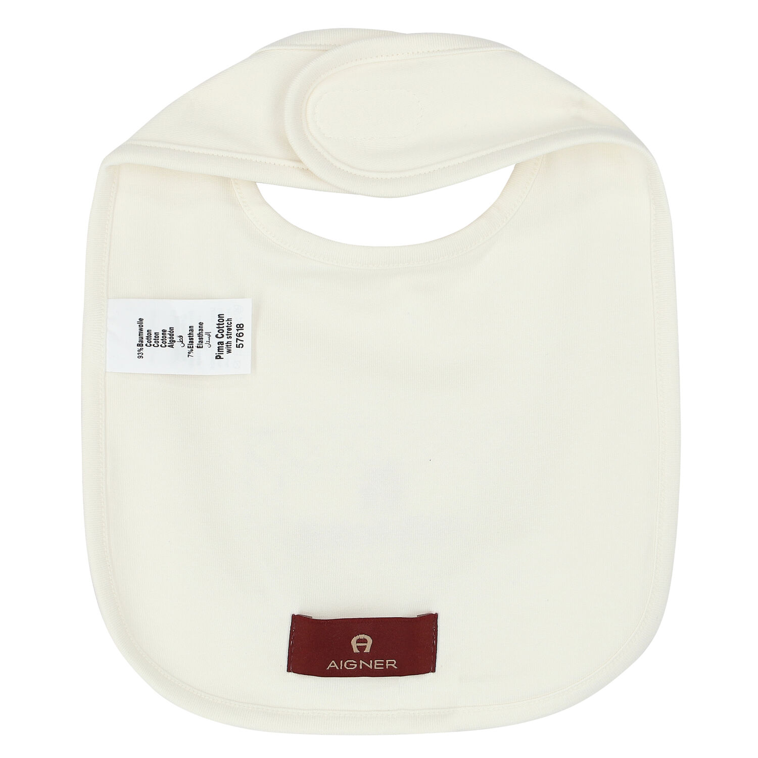 Ivory & Gold Logo Baby Bib, 1, hi-res