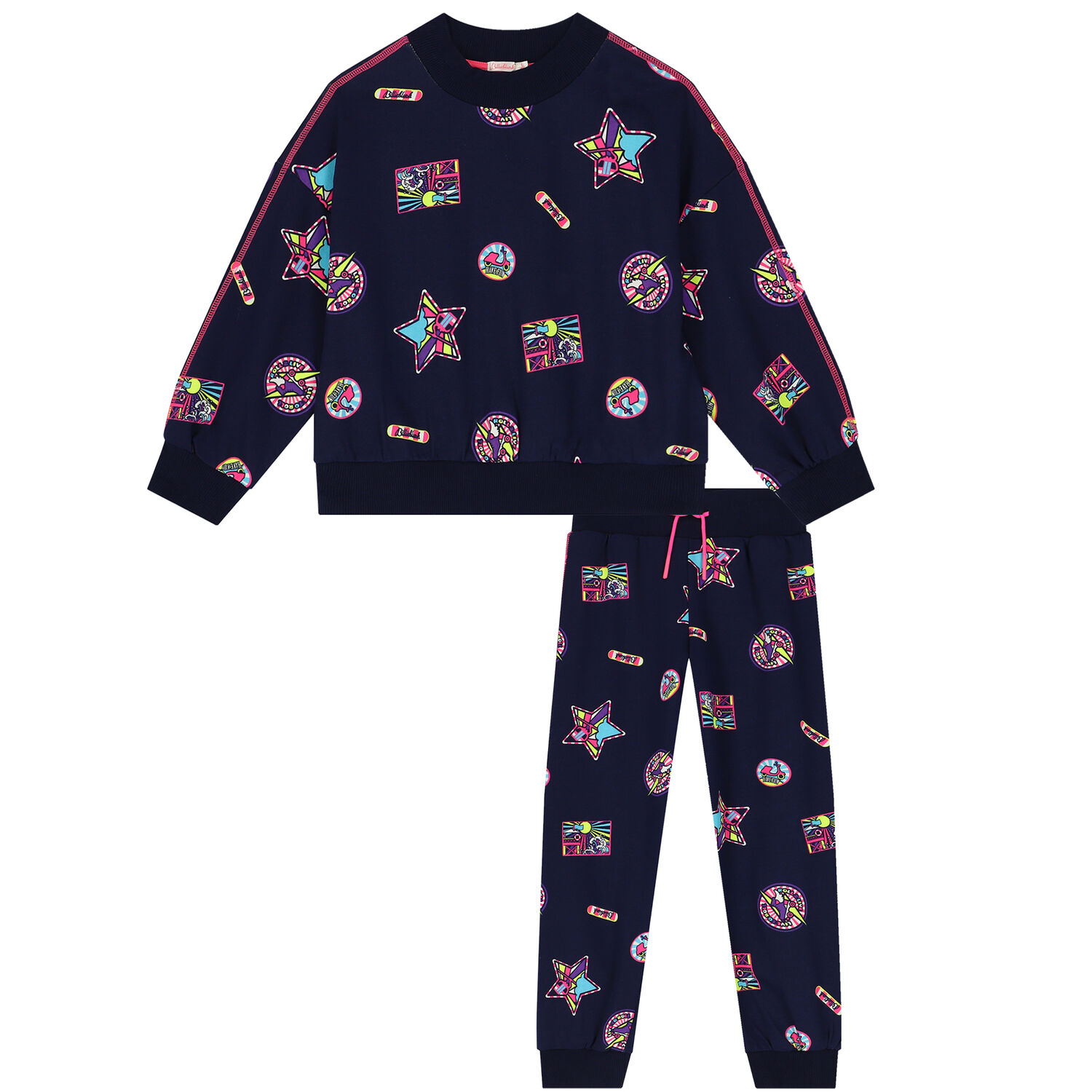 Girls Navy Blue Tracksuit, 1, hi-res image number null