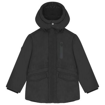 Boys Black Padded Puffer Jacket
