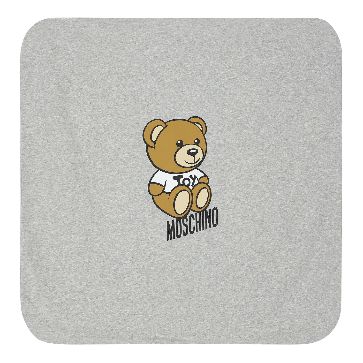 Grey Teddy Bear Logo Baby Blanket, 2, hi-res