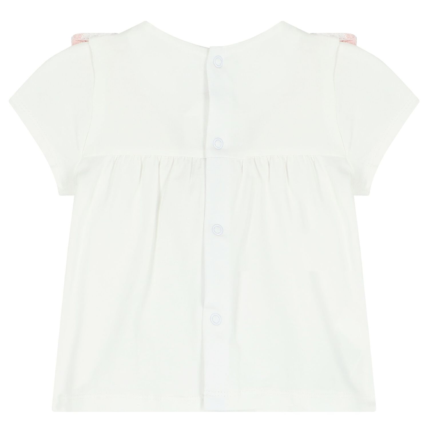 Baby Girls White & Pink Shorts Set (4 Piece), 1, hi-res image number null