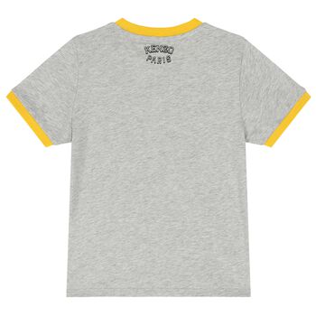 Boys Grey Varsity Tiger T-Shirt