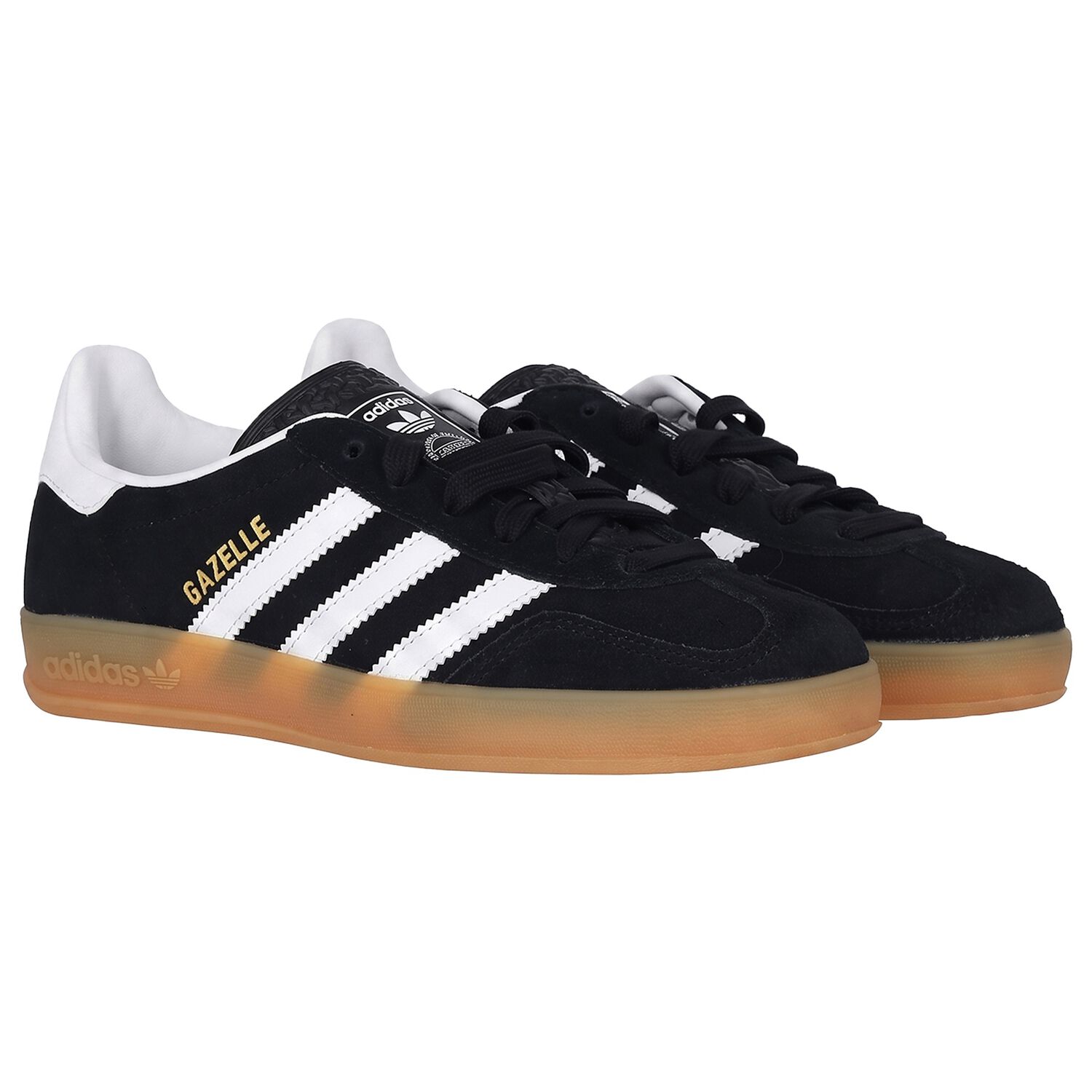 Black & White Logo Gazelle Indoor Trainers, 1, hi-res