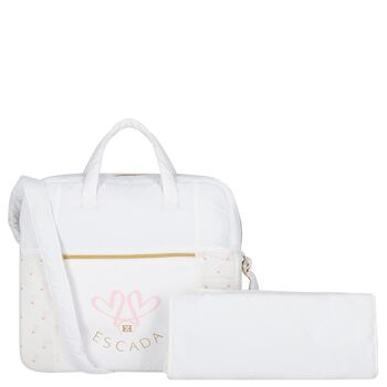 White Logo Baby Changing Bag