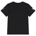 Boys Black Logo T-Shirt, 1, hi-res