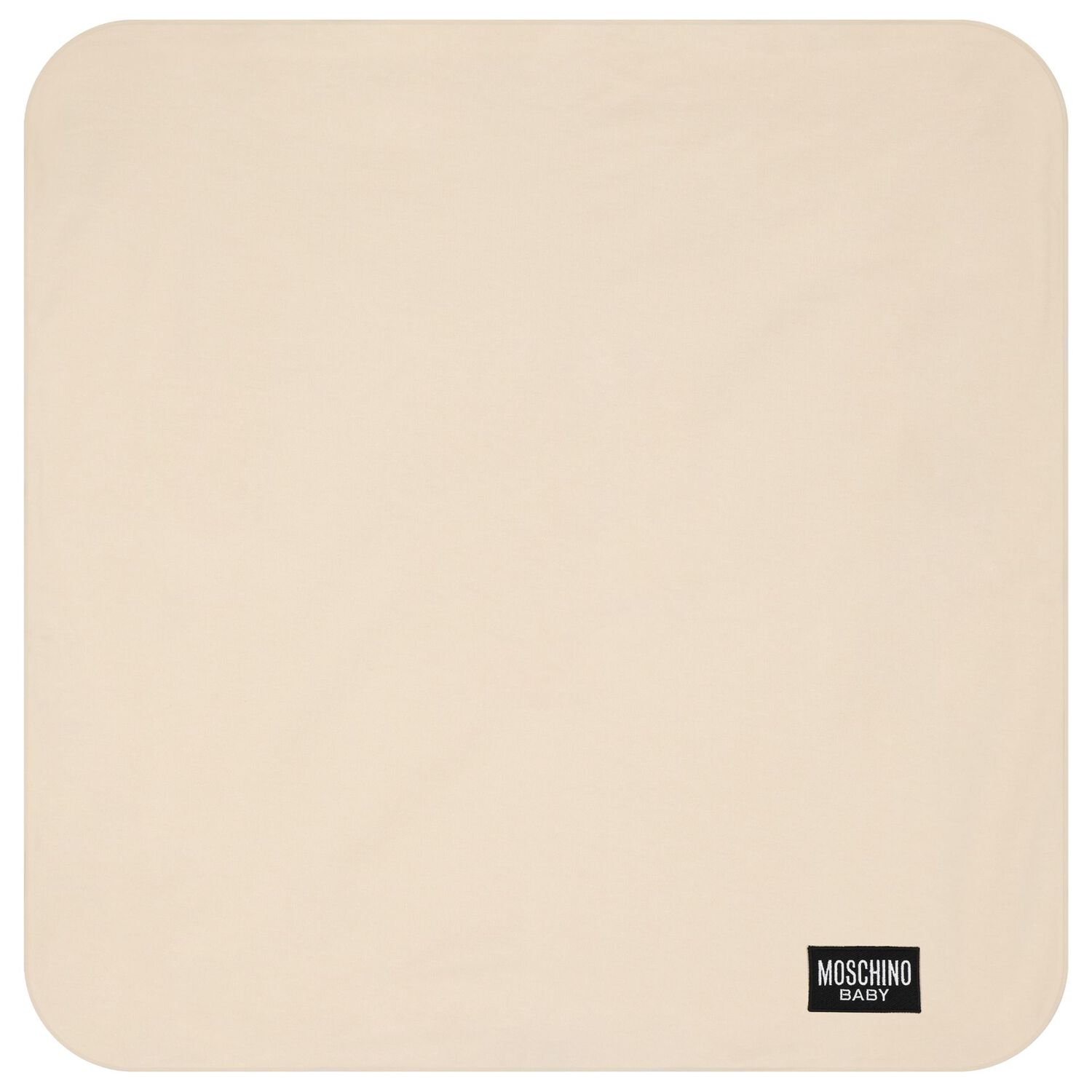 Beige Teddy Bear Logo Baby Blanket, 2, hi-res