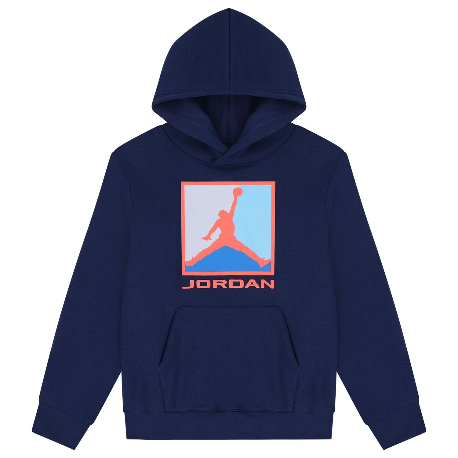 Boys Blue Jordan Hooded Top, 1, hi-res