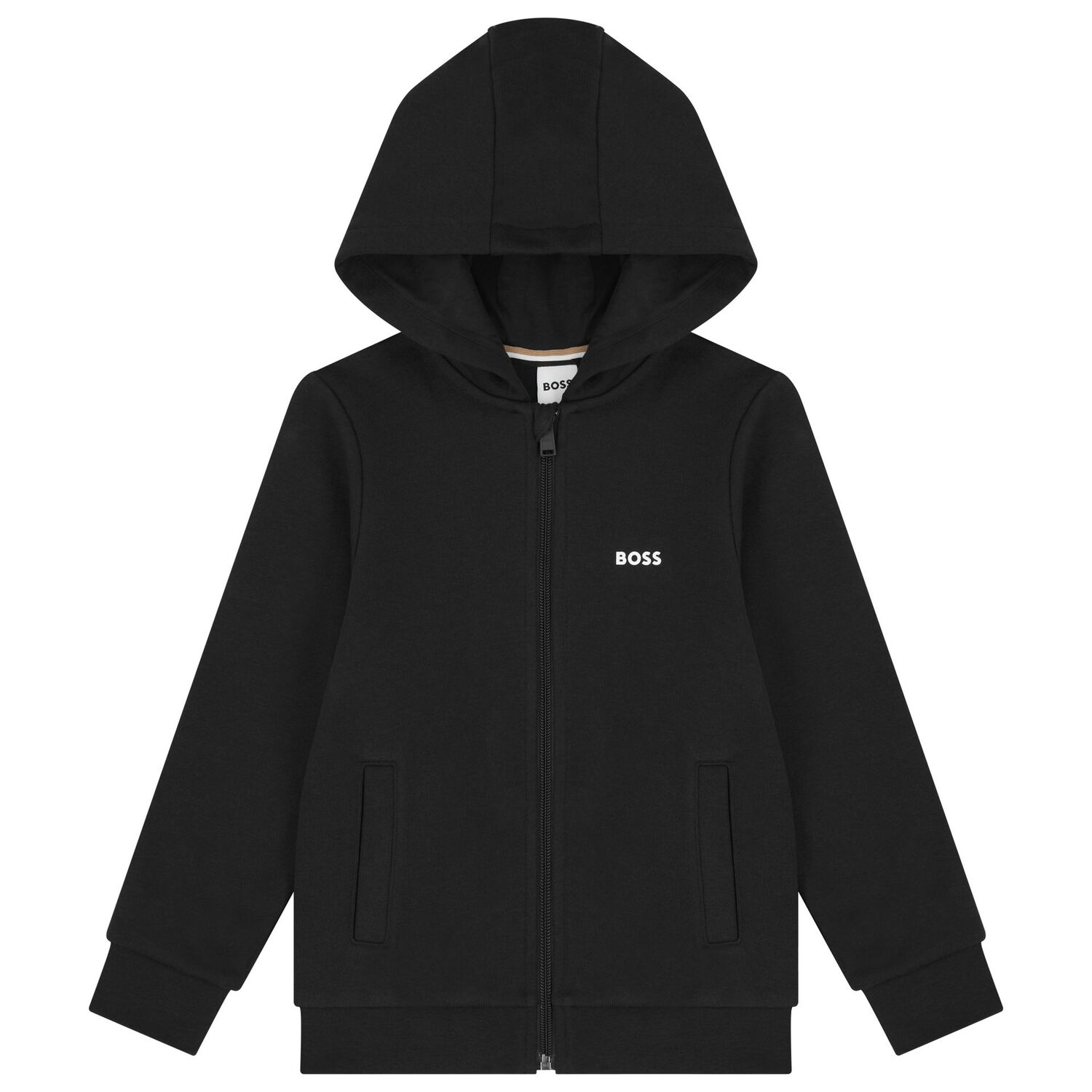 Boys Black Logo Tracksuit, 1, hi-res
