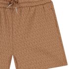 Girls Brown Logo Shorts, 1, hi-res