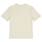 Boys Mini Me Ivory Logo T-Shirt, 1, hi-res