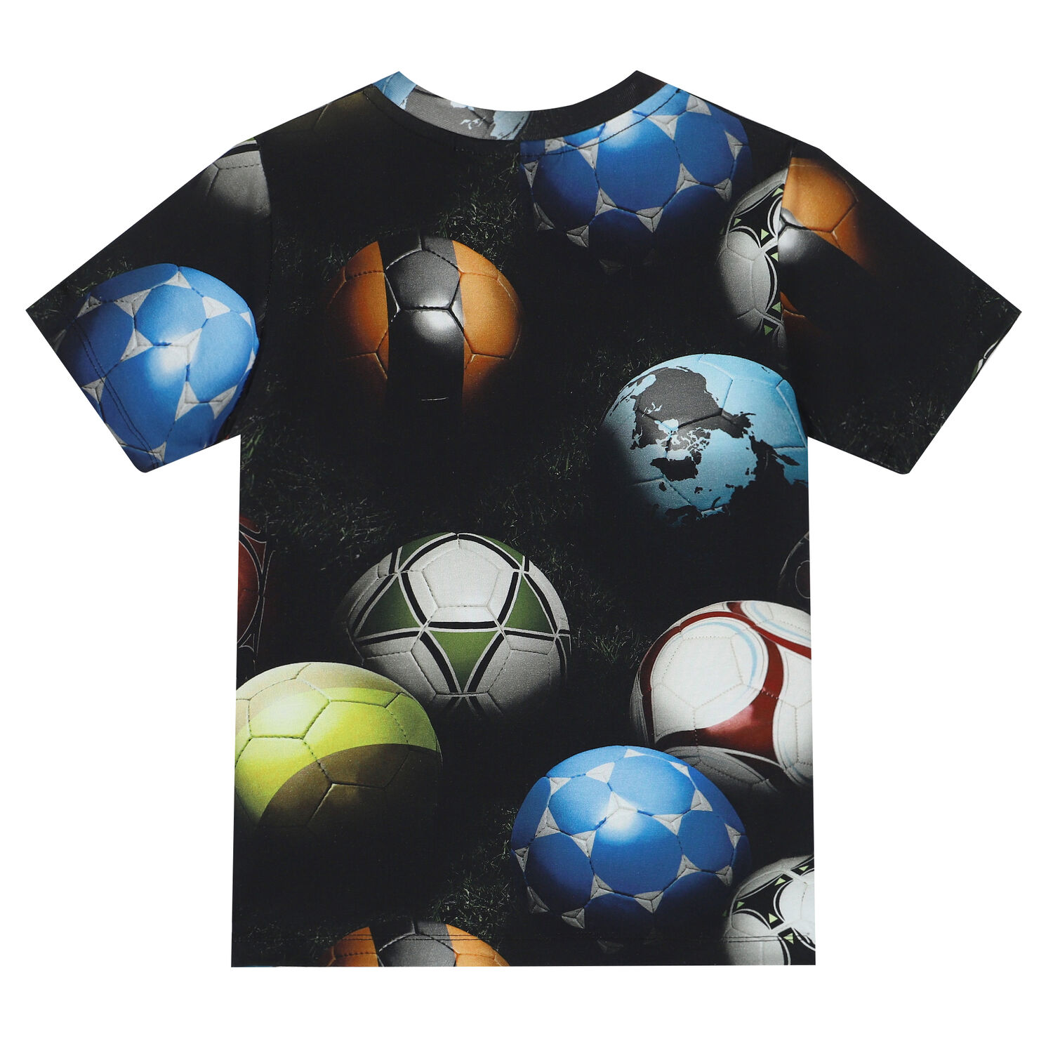 Boys Black Football T-Shirt, 1, hi-res