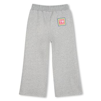 Girls Grey Wide Leg Joggers