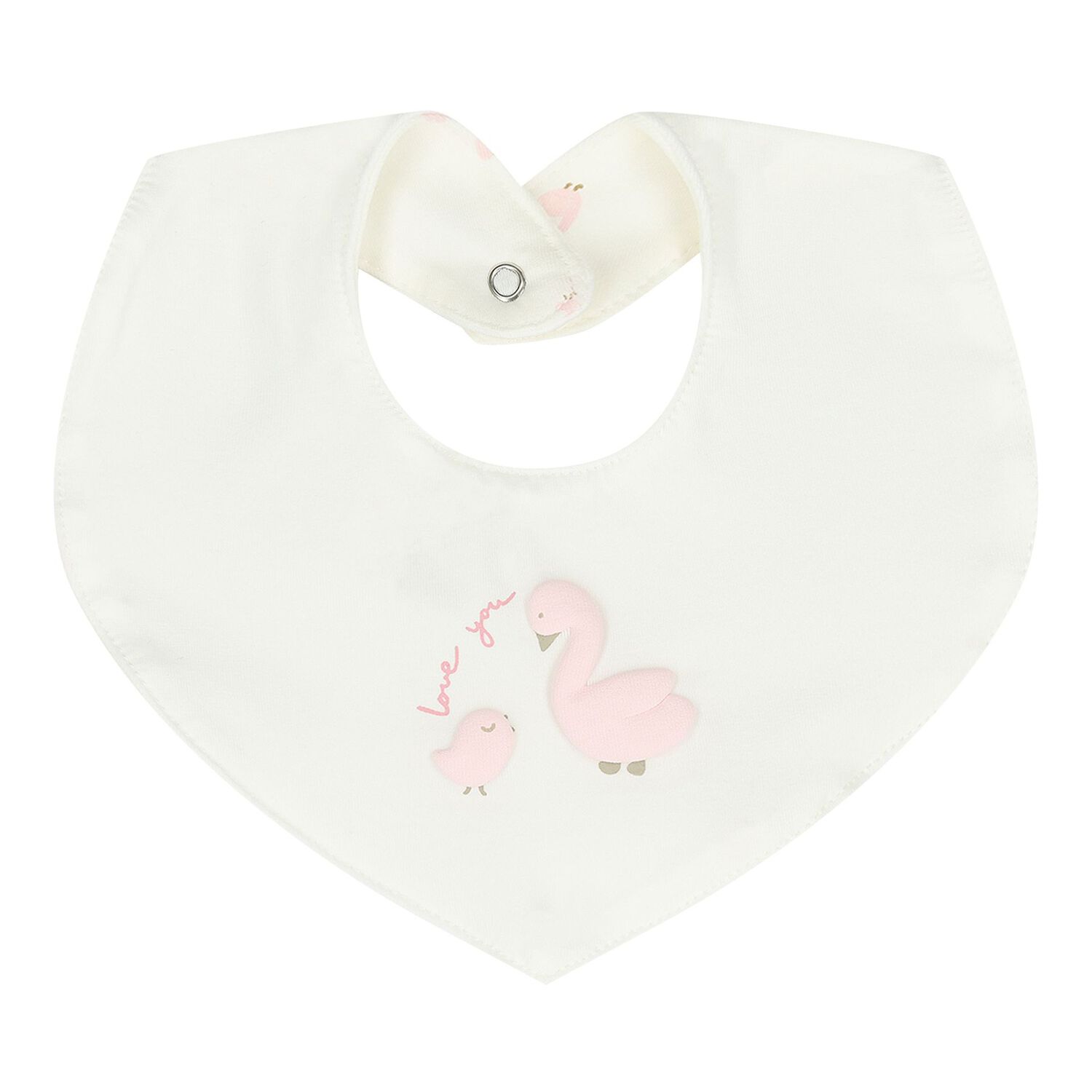 Baby Girls Pink Swan Romper Set, 3, hi-res