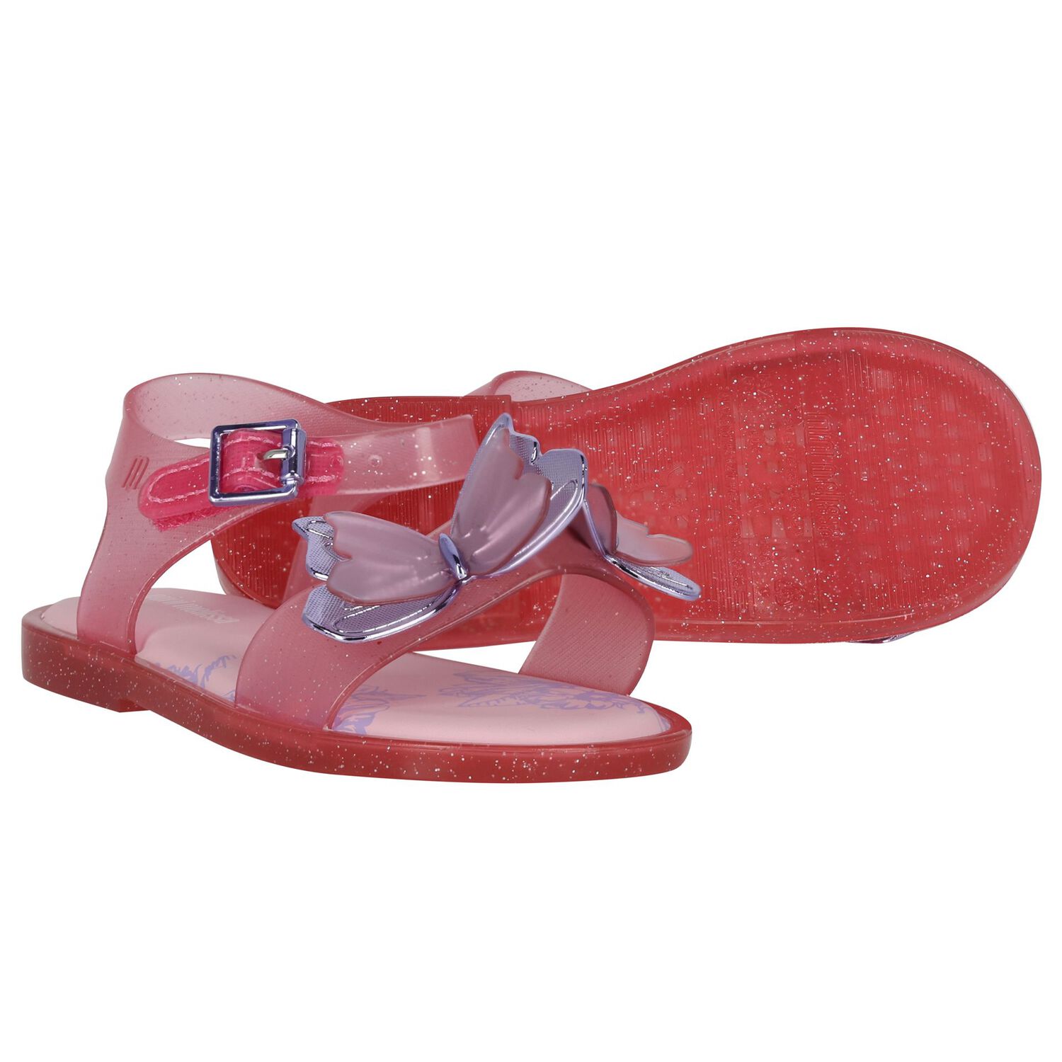 Younger Girls Pink Butterfly Sandals, 2, hi-res