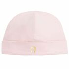 Baby Girls Pink Logo Hat, 1, hi-res