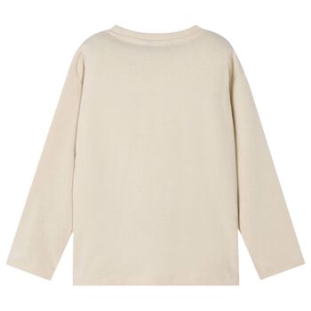 Boys Beige Long Sleeve Top