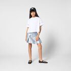 Girls White Logo T-Shirt, 1, hi-res