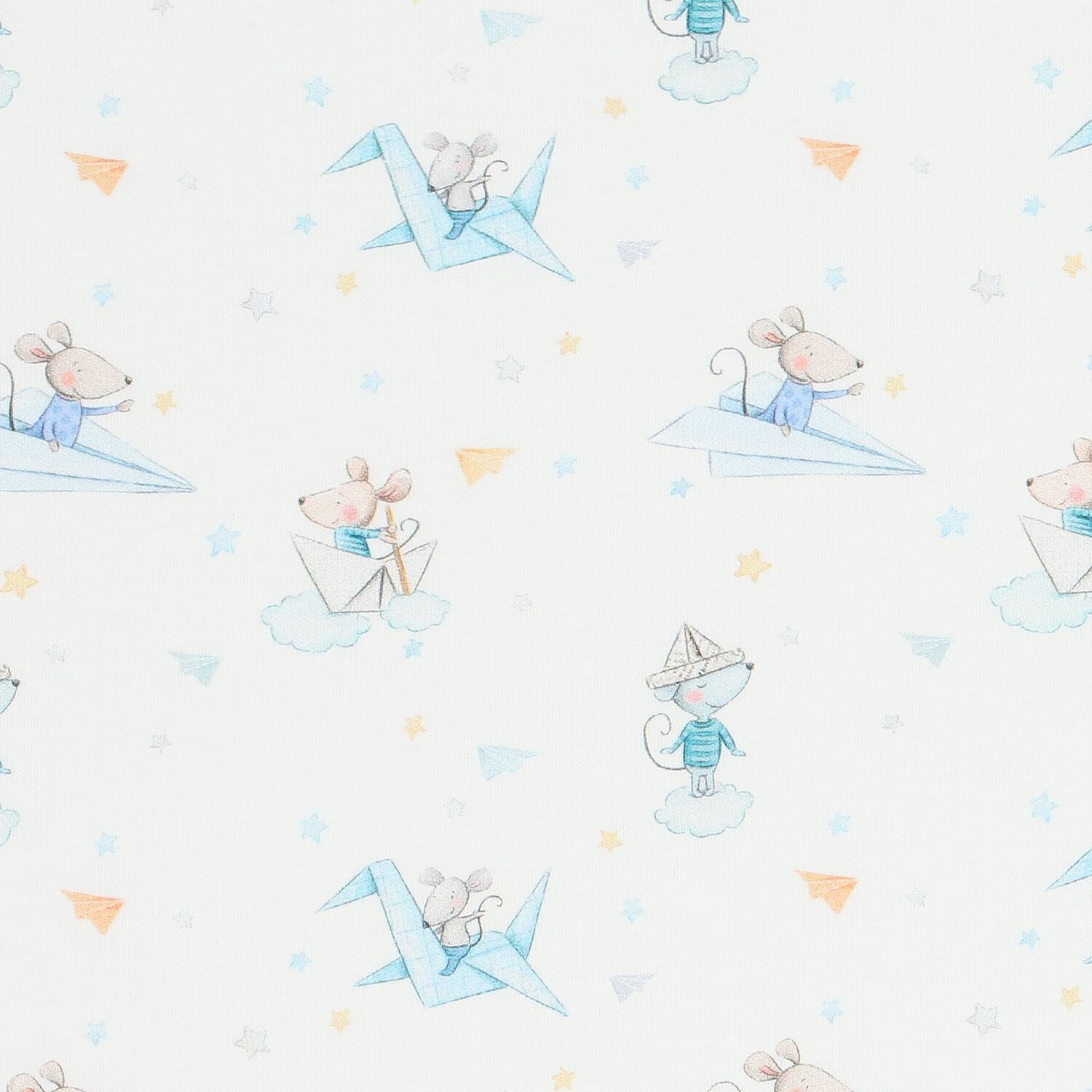 Baby Boys White Cute Mouse Blanket, 1, hi-res